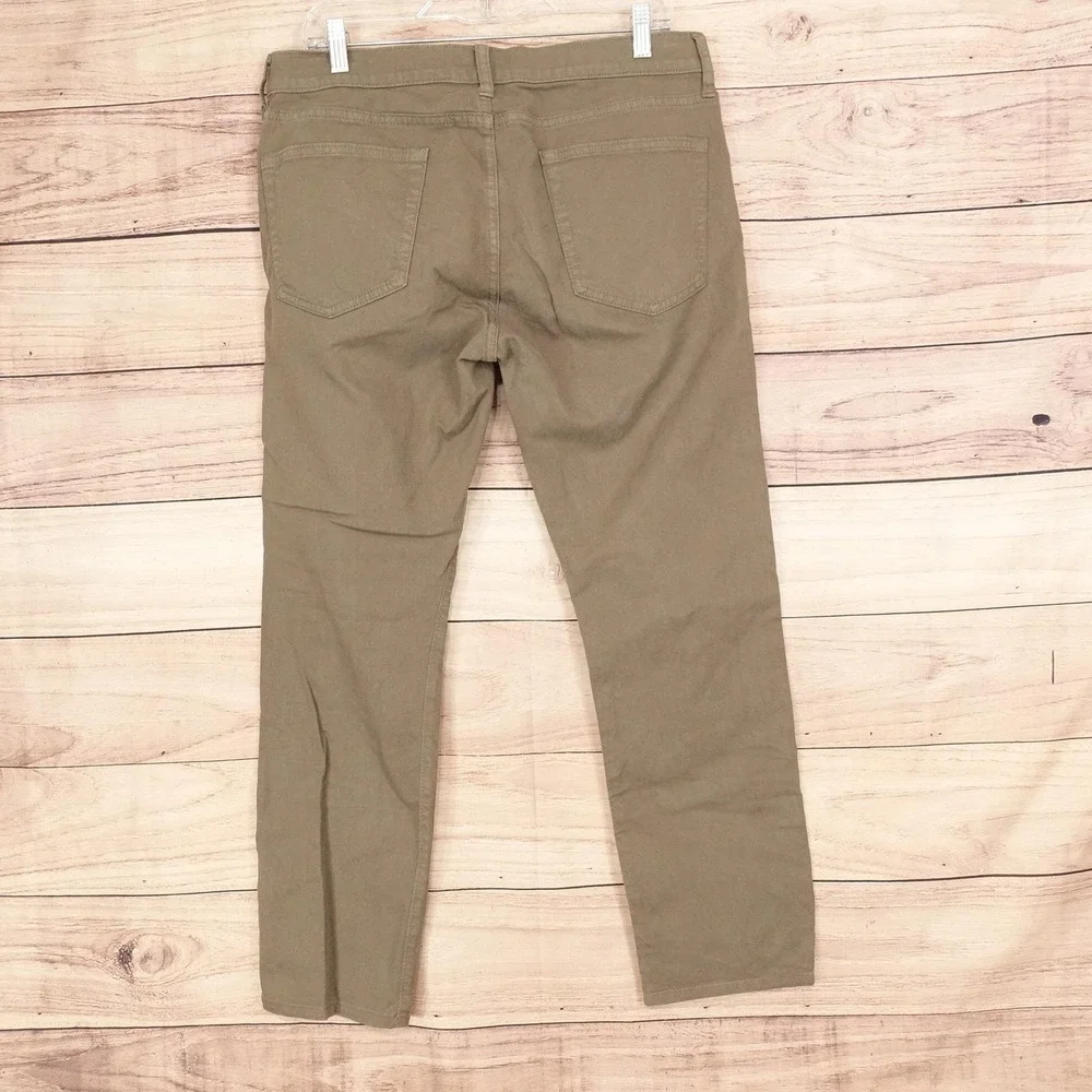 J Crew 484 Jeans Mens 32x30 Brown Slim Fit Tapered Stretch Denim Pants Casual